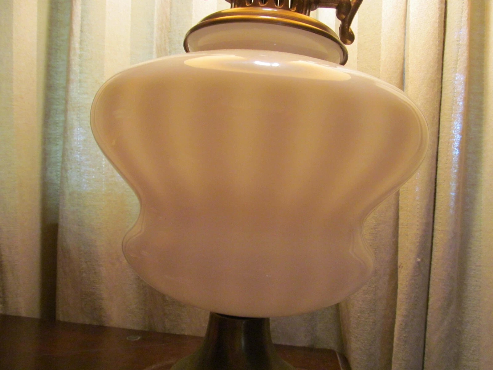 BLOWN Murano VETRI ITALY MCM Art Glass Opalescent lamps 2  61 YRS.