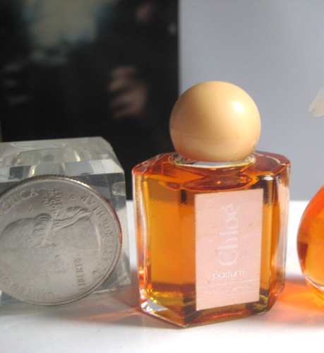 ๐2pc 1/8oz Mini **PARFUM* Lagerfeld Original Vintage Chloe PARFUM pure perfume - Picture 2 of 4
