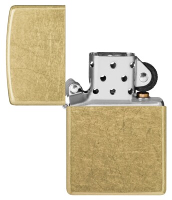 Zippo Windproof Brass Lighter With Street Brass Finish Zippo Windproof Brass Lighter With Street Brass Finish