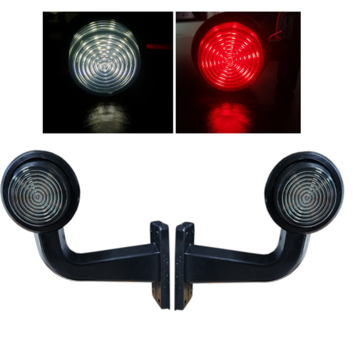 Kit 8 Luci Di Posizione LED Rosse 12-24V IP68 Per Camion, Rimorchio, Caravan, Barca - Indicatori Universali Con Certificazione DOT/E11 - 3