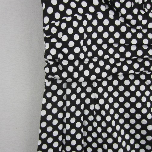 Events Dress Womens 14 Black White Polka Dots Fit Flared Sleeveless Work Event - Picture 3 of 15