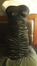 Windsor ruched bodycon little black dress size S small