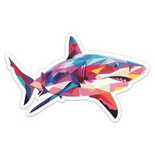 Triangulated Shark Car Bumper Sticker Vinyl Decal