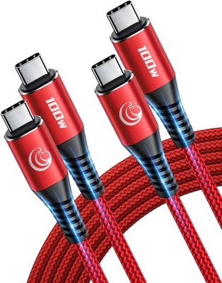 USBC to USBC 100W [3ft/2 Pack] USB C to USB C Fast Charging Cable Braided C to C