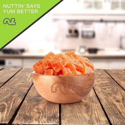 Sun Dried Papaya Chunks   All Natural, With Sugar Added, Dehydrated Fruit Snack
