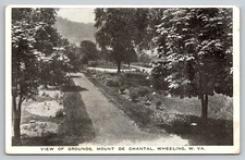 Wheeling West Virginia Mount de Chantel Grounds Girls School WV c1910 Postcard
