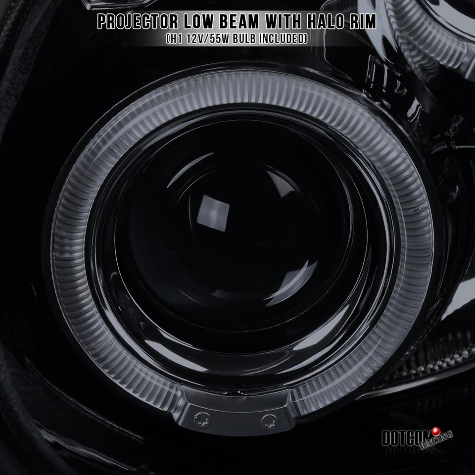 Fit 2002-2003 Subaru Impreza WRX Outback LED Halo Projector Headlights Smoke Foto 4 de 4