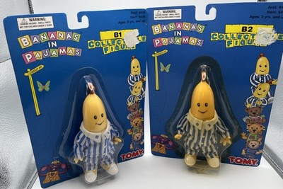 Bananas In Pajamas Tomy 1996 Set (2) Collectible Figures B1 B2 Vintage Toys READ