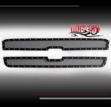 03-06 Chevy Avalanche04 Silverado 2500 Upper Rivet Stainless Steel Mesh Grille 03-06 Chevy Avalanche04 Silverado 2500 Upper Rivet Stainless Steel Mesh Grille