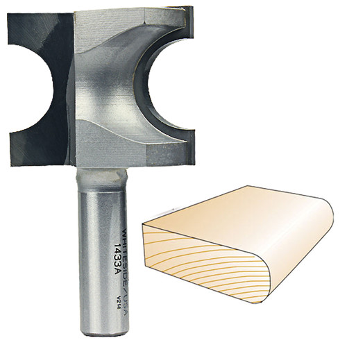 Whiteside Bull Nose Bit 1/2 in. SH x 7/16 in. R x 7/8 in. CD 1433A