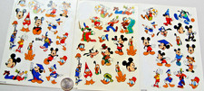3 sheets DISNEY character stickers MIckey Mouse Donald Duck goofy pluto
