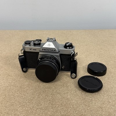 Pentax K1000 35mm Film SLR Camera Silver + SMC 50mm f/2 Lens   Tested Working