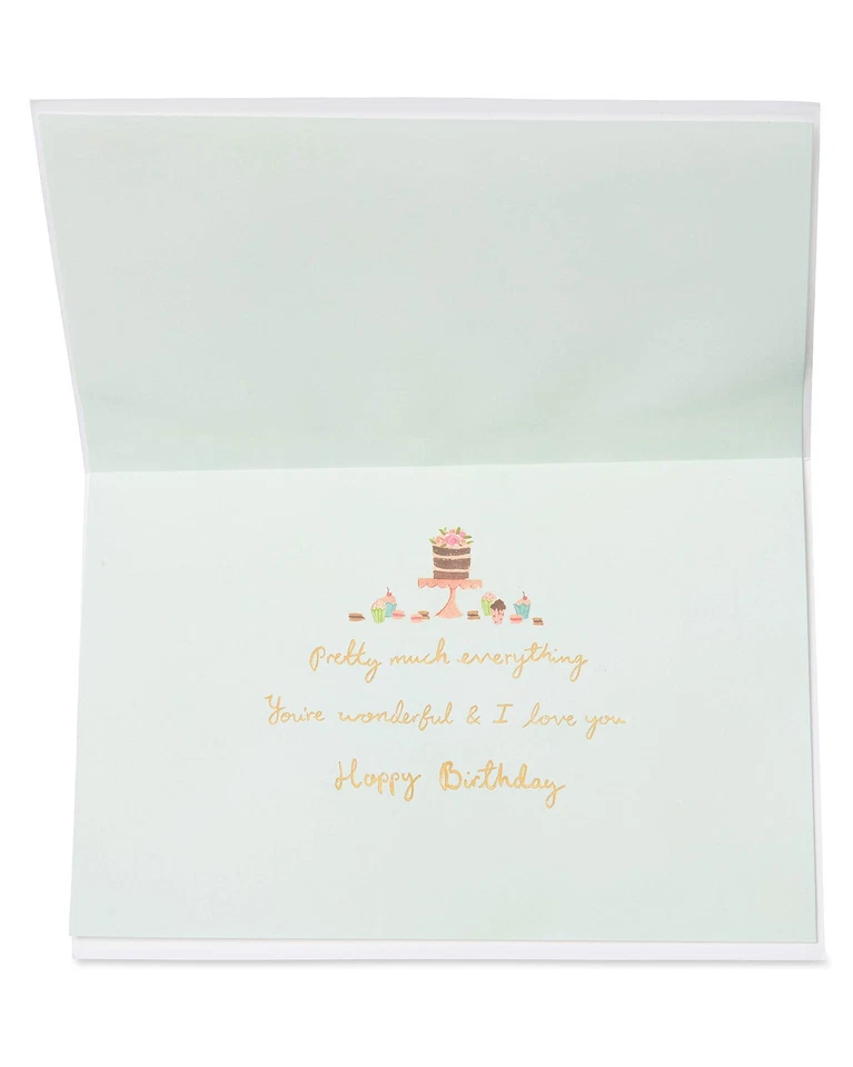 纸莎草姐妹生日卡带闪光和宝石高级贺卡 — 第 2/4 张图片