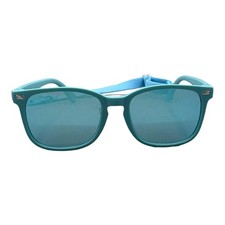 Kids Toddler Blue Square Sunglasses with Adjustable Strap 6107 58-20-148
