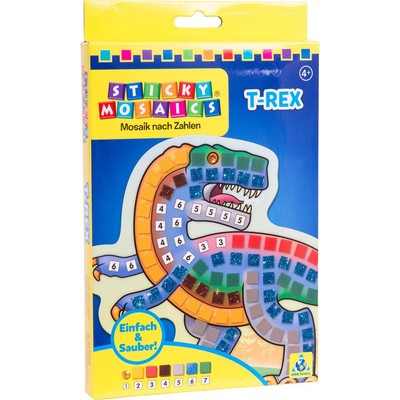 Sticky Mosaics Mosaik Bild Kinder Kreativ Bastelset Bausatz T-Rex Dinosaurier