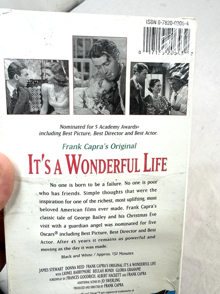 VHS Tape Frank Capra's It's a Wonderful Life New Sealed 1993 Original Version FS - Image 4 of 4