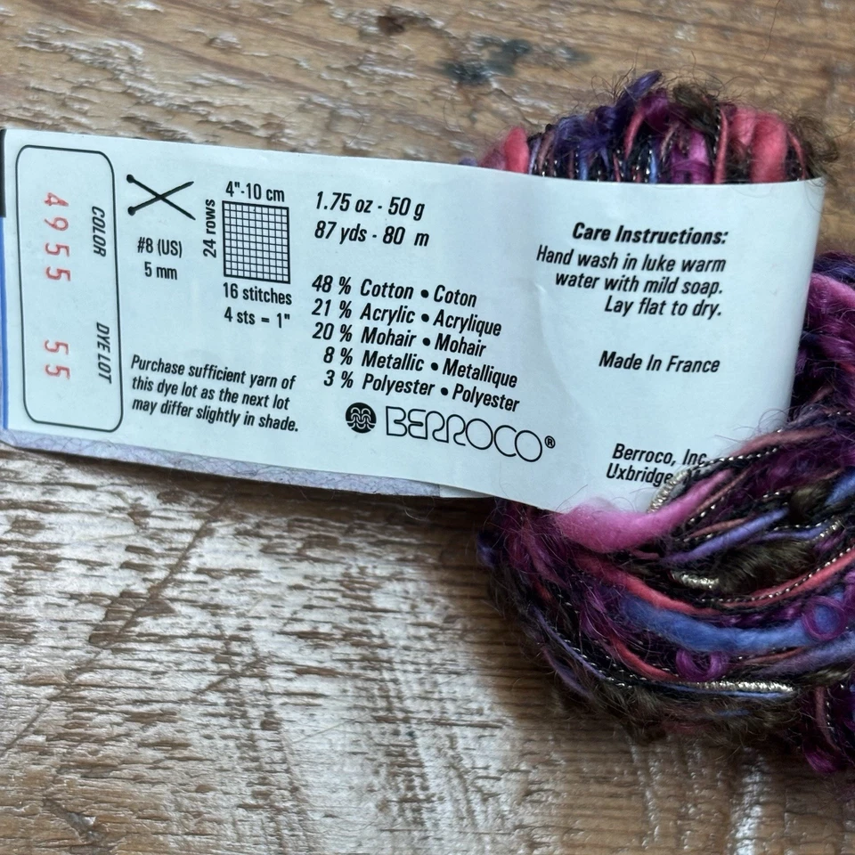 Hilo Óptico Berroco Color 4955 87 Yardas Hecho en Francia Multicolor Foto 3 de 4