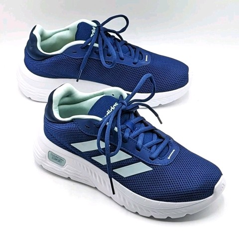 Adidas Cloudfoam Comfy Women's US Shoes 9 Navy Blue w/ Light Seafoam Accents - Picture 2 of 8