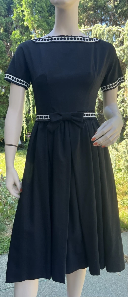 1950s dresses black Amazon.com: Milreason 1950s Dresses for Women Vintage Goth Swing Cocktail Dress with Pockets and Chiffon Shawl Black : Clothing, Shoes & Jewelry