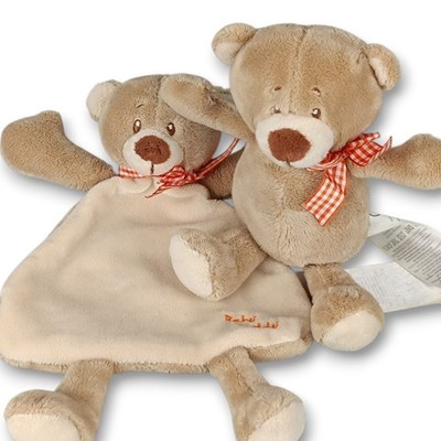 Ergee KIK Teddy Bär  Schmusetuch Kuscheltuch Schnuffeltuch Beige SET