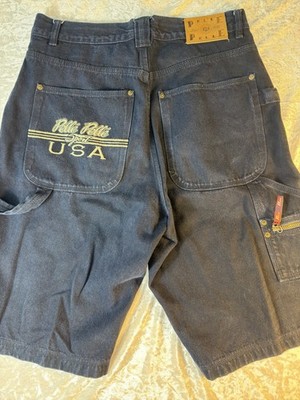Vintage Pelle Pelle Denim Carpenter Shorts Mens 34 Blue Hip Hop Y2K Workwear