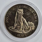 Rare Toned 1980 1oz .999 Silver Cougar & Eagle Round in a Capsule