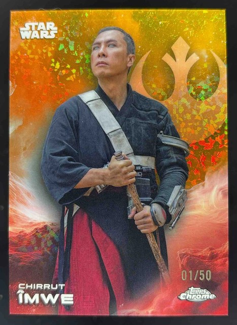 2025 Topps Chrome Star Wars Gold Mini Diamonds Refractor #24 Chirrut Imwe /50