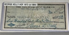 George Kelly Signed Check 1935 JSA CI09092