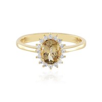 Cavill Ring Sterlingsilber Vergoldet 0,70Ct Gelber Tansanit Zirkon Damen-
