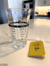 Libbey's MCM Cocktail Mixing Glass + RARE Hallmark 1960s 'Little Cocktail Guide'