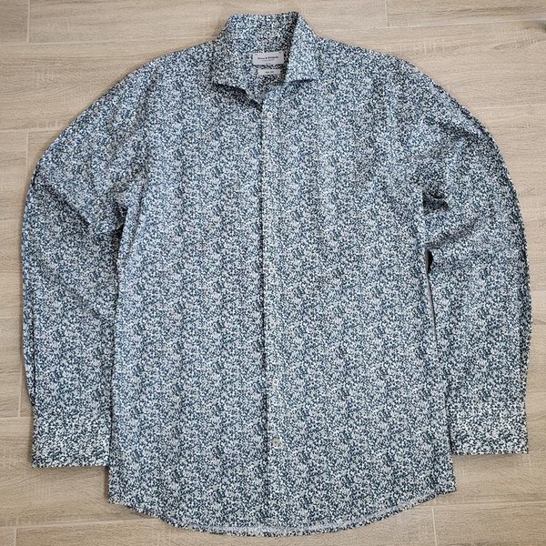 Men Bruun & Stengade Shirt Green Cotton M