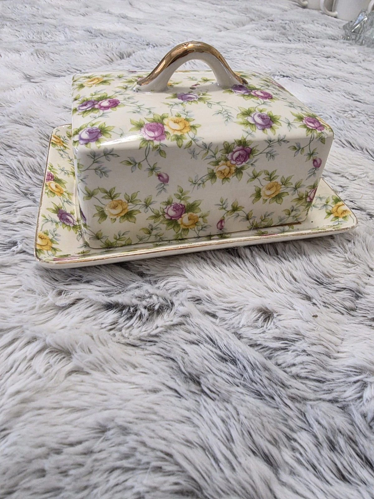 Vintage/Antique JAPANESE Porcelain Butter/cheese Dish,Super Rare,1920-1947