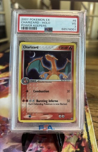 2007 Pokemon Power Keepers EX Charizard Holo #6/108 PSA 3