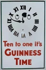Guinness Beer Metal Sign - Guinness Time - Retro Vintage Irish Stout