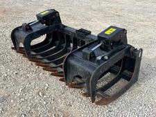 84" CAT Industrial Grapple Root Rake Curved Tine Attachment Fits Skid Steer