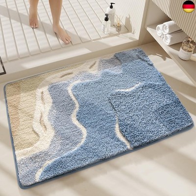 Süßer Badezimmerteppich Ozean-Motiv, super saugfähig, maschinenwaschbar, ru
