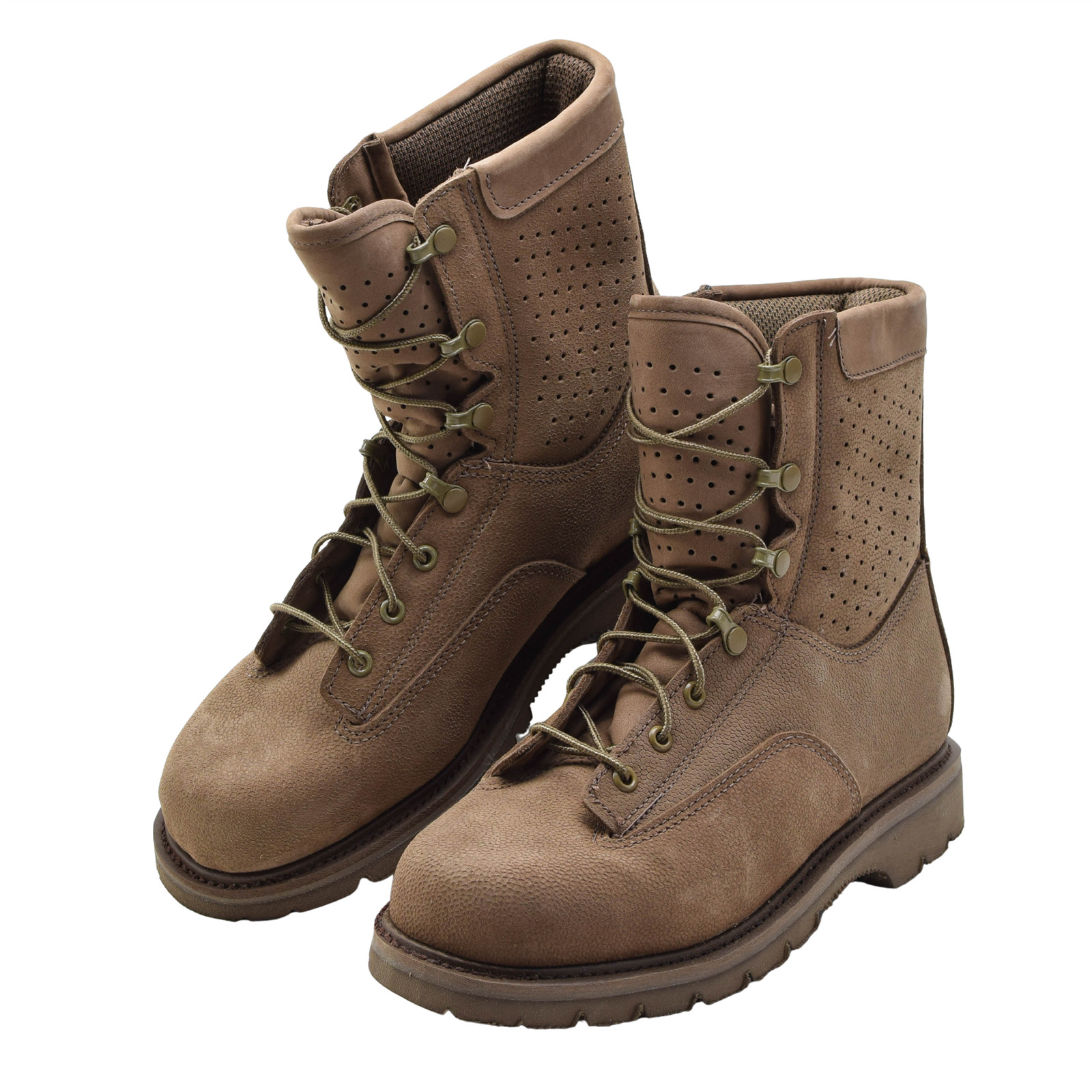 Original Canadian Army Leather Combat Boots Breathable Military Surplus Brown