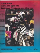 Vintage Action Sports Indoor 1993 AMA Motocross Program Ohio WV Davey Yezek