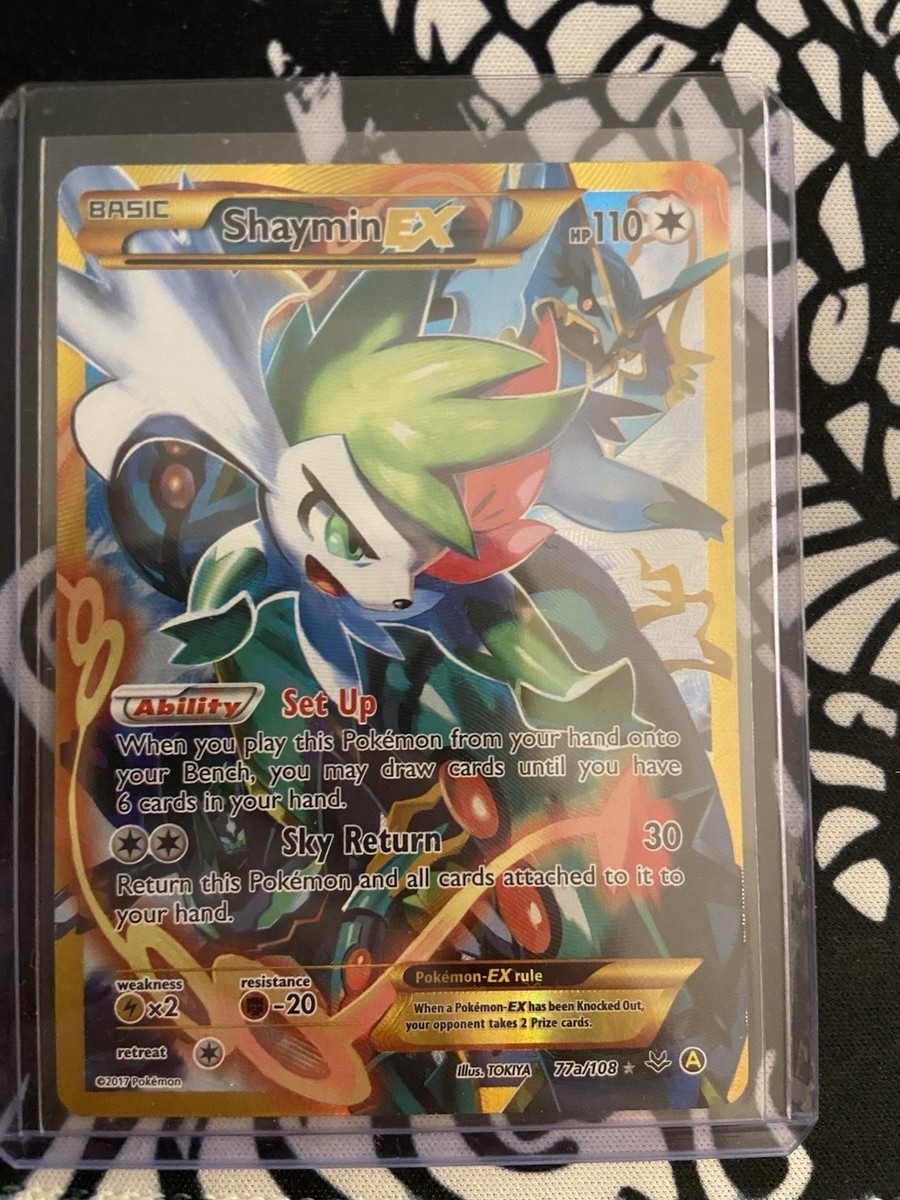 NM Pokémon TCG Shaymin EX 77a/108 Alternate Full Art, Gold XY