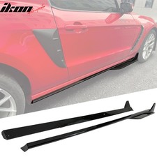 Fits 10-14 Ford Mustang Gt500 Style Side Skirts Extensions Abs 6pcs Gloss Black Fits 10-14 Ford Mustang Gt500 Style Side Skirts Extensions Abs 6pcs Gloss Black