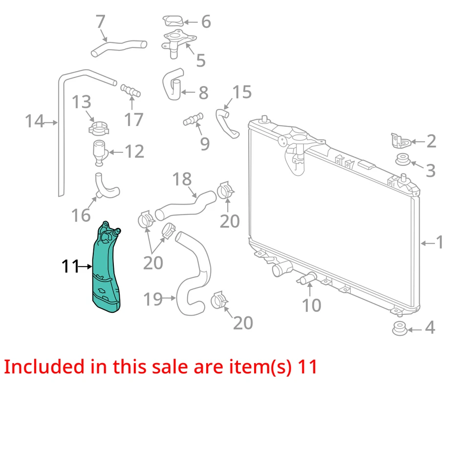 Coolant Reservoir Fits 16-22 ILX 619224 Foto 3 de 4