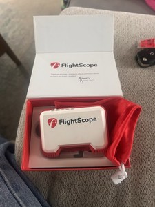 FlightScope Golf Launch Monitor with Red Carrying Pouch