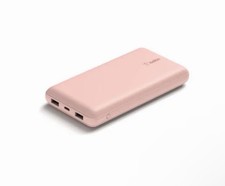 Belkin BoostCharge USB-C Portable Charger 20K Power Bank Pink New