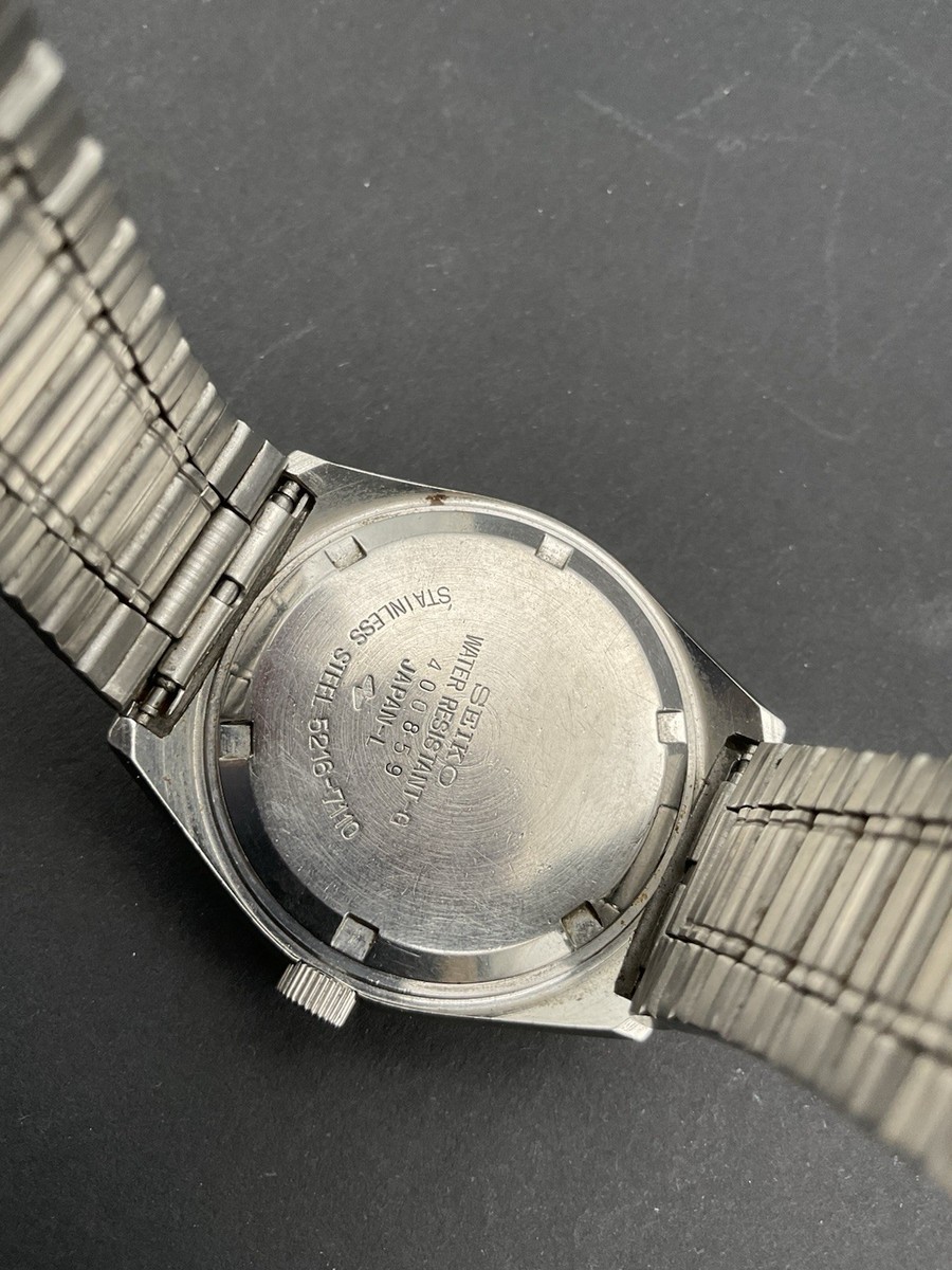 Vintage 1974 SEIKO LORD MATIC 5216-7110 Blue Kanji Men Automatic