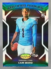 2025 Panini Football Certified Cam Ward Rookies #CRK-CWD RC Tennessee Titans