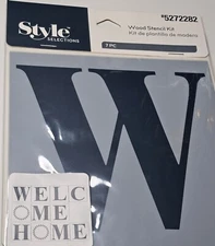 Welcome Home Stencil Letter Kit Cute Designs Wood Fabric Tile 6"X6"