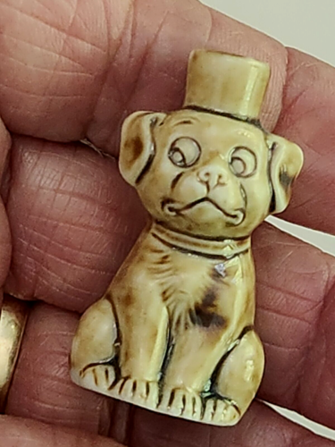 VINTAGE/ANTIQUE  SCENT BOTTLE TINY DOG-GERMANY #1704 - Imagen 1 de 11