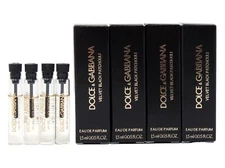 D&G DOLCE & GABBANA VELVET BLACK PATCHOULI EDP 1.5ml x 4 COLOGNE PERFUME SAMPLES