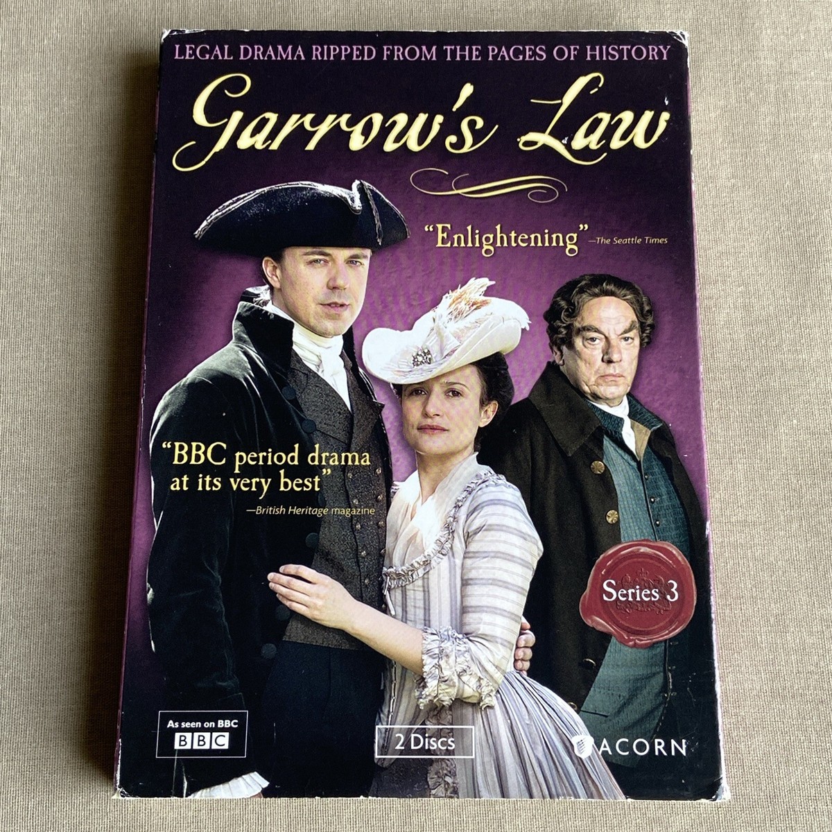 Garrow's Law: Season (DVD 2-Disc 2011) W/ Slipcover Acorn PBS BBC True  Story