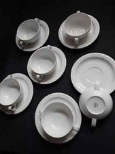 6 x Arzberg Swingline White Sky Suppentassen mit Untertassen 12tlg